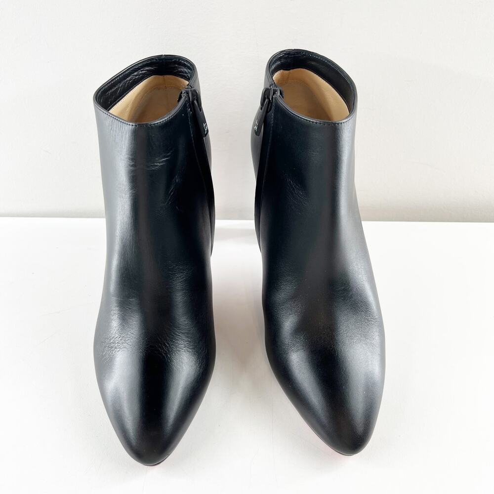 Christian Louboutin Eleonor 85 Leather Ankle Boots Booties Black 39 - Picture 8 of 12